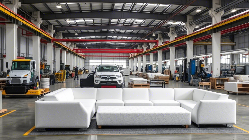 Chinese manufacturers producing high-quality memory foam sofas in a modern factory.